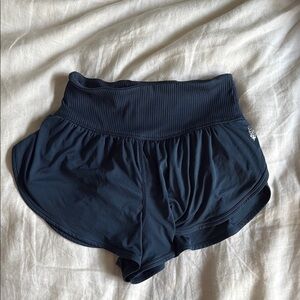 Free People Movement Navy Blue Game Time Shorts